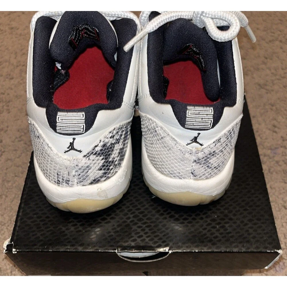 NIKE Air Jordan 11 Retro Low “Light Bone Snakeskin” Youth Size 5.5y